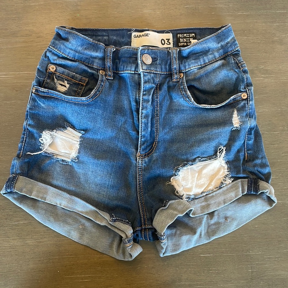 Garage denim shorts